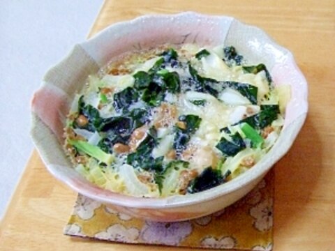 納豆でホットサラダ